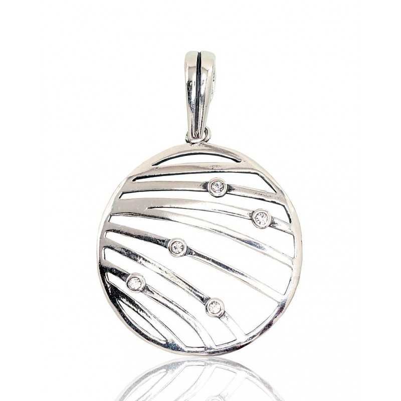 925° Silver pendant, Type: Women, Stone: Zirkons , 2301527(POx-Bk)_CZ