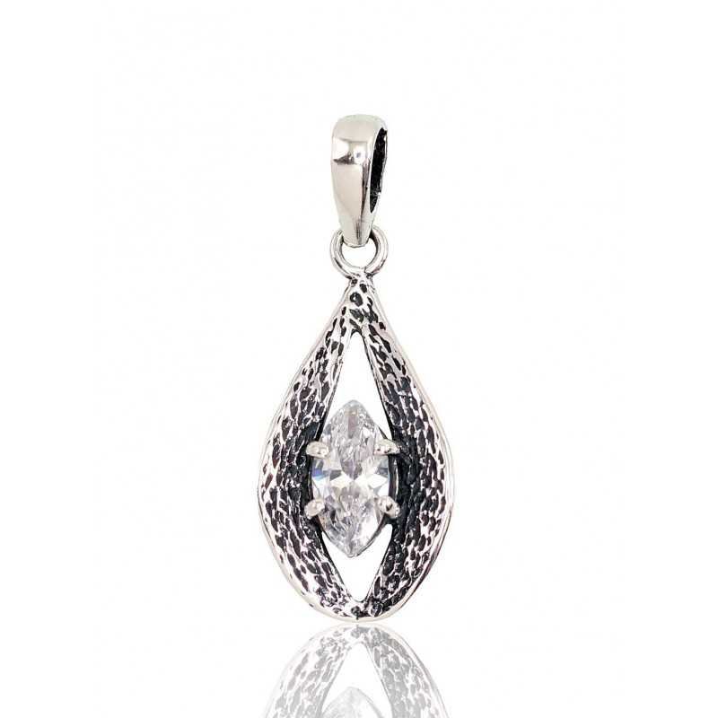 925° Silver pendant, Type: Women, Stone: Zirkons , 2301530(POx-Bk)_CZ