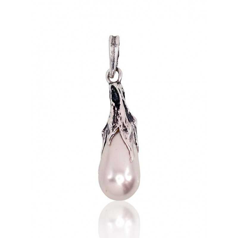 925° Silver pendant, Type: Women, Stone: Fresh-water Pearl , 2301540(POx-Bk)_PEX