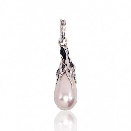 925° Silver pendant, Type: Women, Stone: Fresh-water Pearl , 2301540(POx-Bk)_PEX