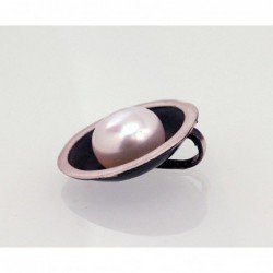 925° Silver pendant, Type: Women, Stone: Fresh-water Pearl , 2301543(Matt+POx-MattBk)_PE