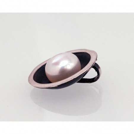 925° Silver pendant, Type: Women, Stone: Fresh-water Pearl , 2301543(Matt+POx-MattBk)_PE