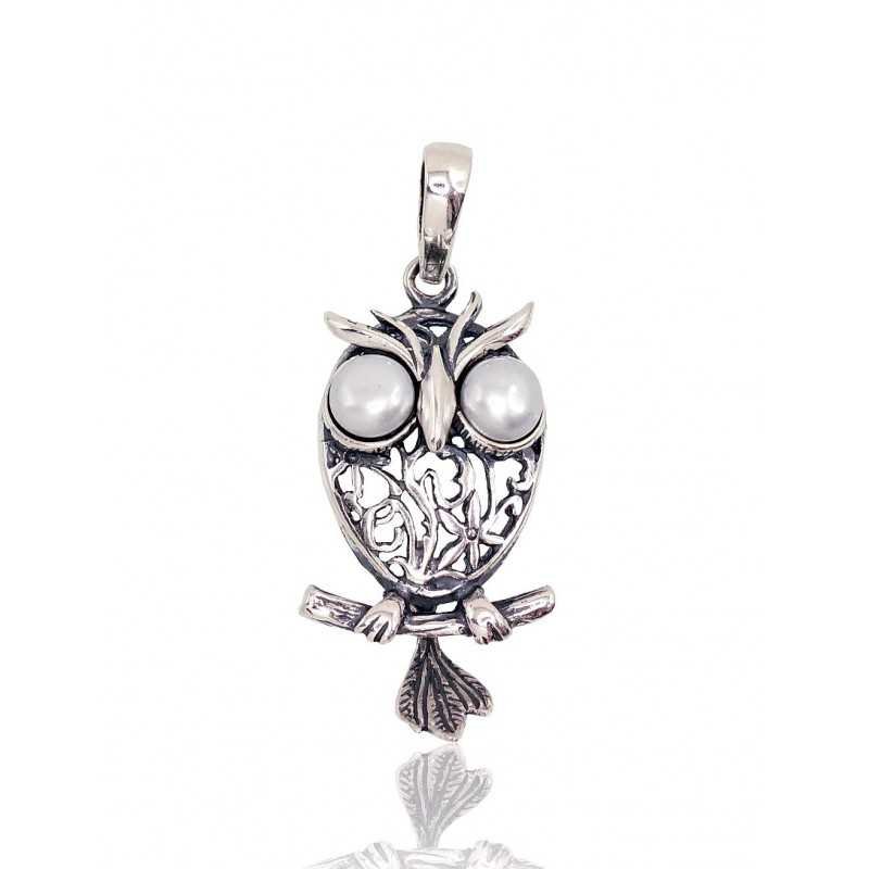 925° Silver pendant, Type: Women, Stone: Fresh-water Pearl , 2301547(POx-Bk)_PE
