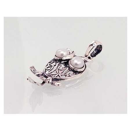 925° Silver pendant, Type: Women, Stone: Fresh-water Pearl , 2301547(POx-Bk)_PE