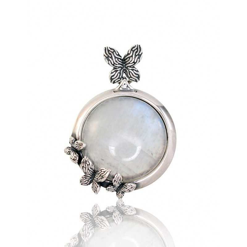 925° Silver pendant, Type: Women, Stone: Moonstone , 2301592(POx-Bk)_MS