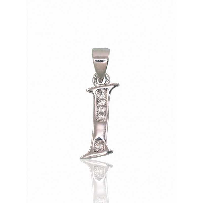 925° Silver pendant, Type: Letters, Stone: Zirkons , 2301613(PRh-Gr)_CZ
