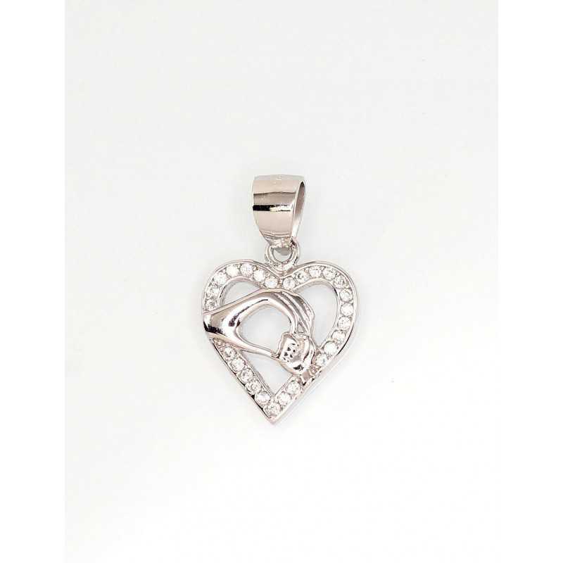 925° Silver pendant, Type: Women, Stone: Zirkons , 2301742(PRh-Gr)_CZ