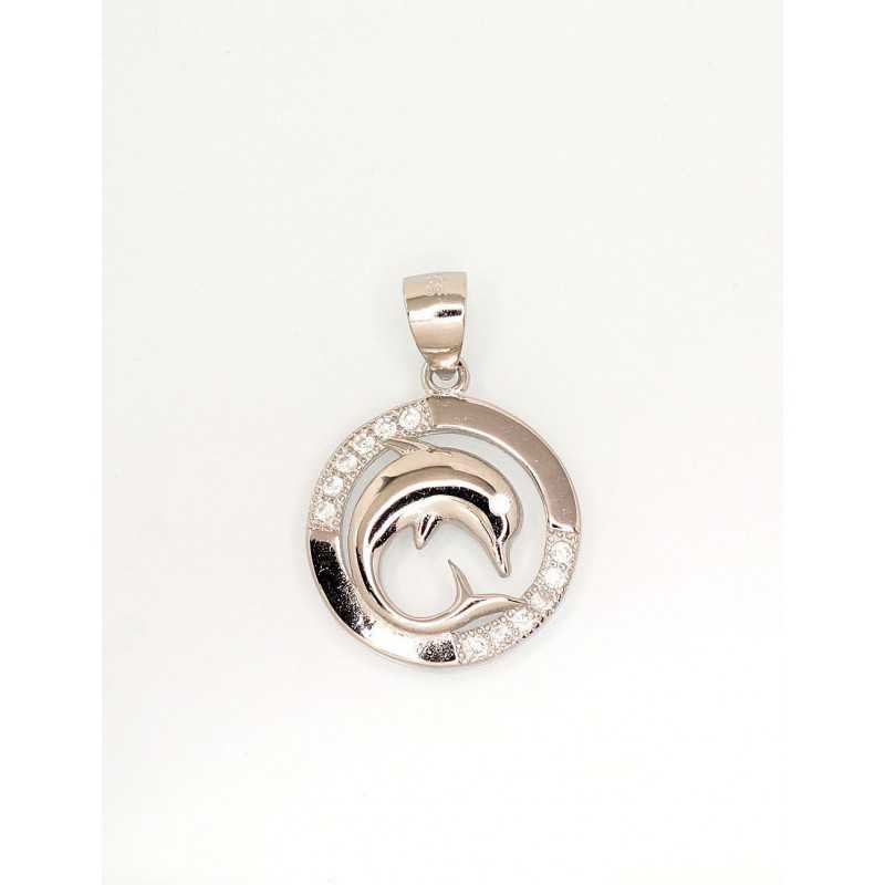 925° Silver pendant, Type: Women, Stone: Zirkons , 2301746(PRh-Gr)_CZ