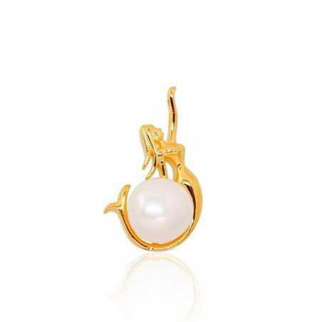 925° Silver pendant, Type: Gold plated, Stone: Fresh-water Pearl , 2301748(PAu-Y)_PE