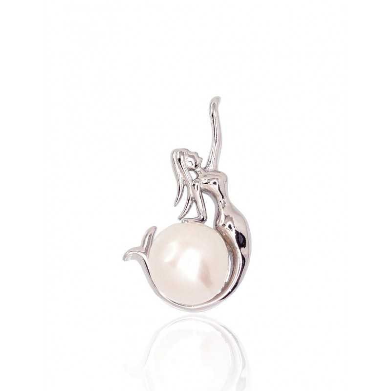 925° Silver pendant, Type: Women, Stone: Fresh-water Pearl , 2301748(PRh-Gr)_PE