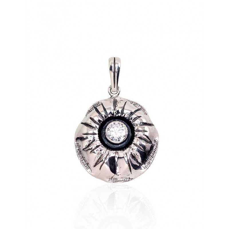 925° Silver pendant, Type: Women, Stone: Zirkons , 2301784(POx-Bk)_CZ