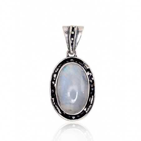 925° Silver pendant, Type: \"K-Exclusive\"  collection, Stone: Moonstone , 2301792(POx-Bk)_MS