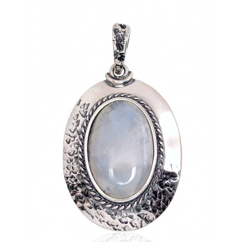 925° Silver pendant, Type: \"K-Exclusive\"  collection, Stone: Moonstone , 2301794(POx-Bk)_MS