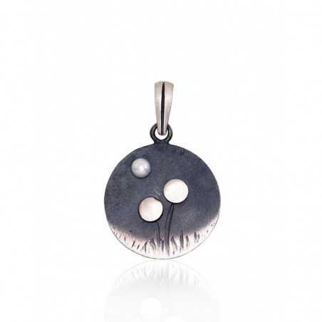 925° Silver pendant, Type: \"K-Exclusive\"  collection, Stone: Fresh-water Pearl , 2301816(Matt+POx-MattBk)_PE