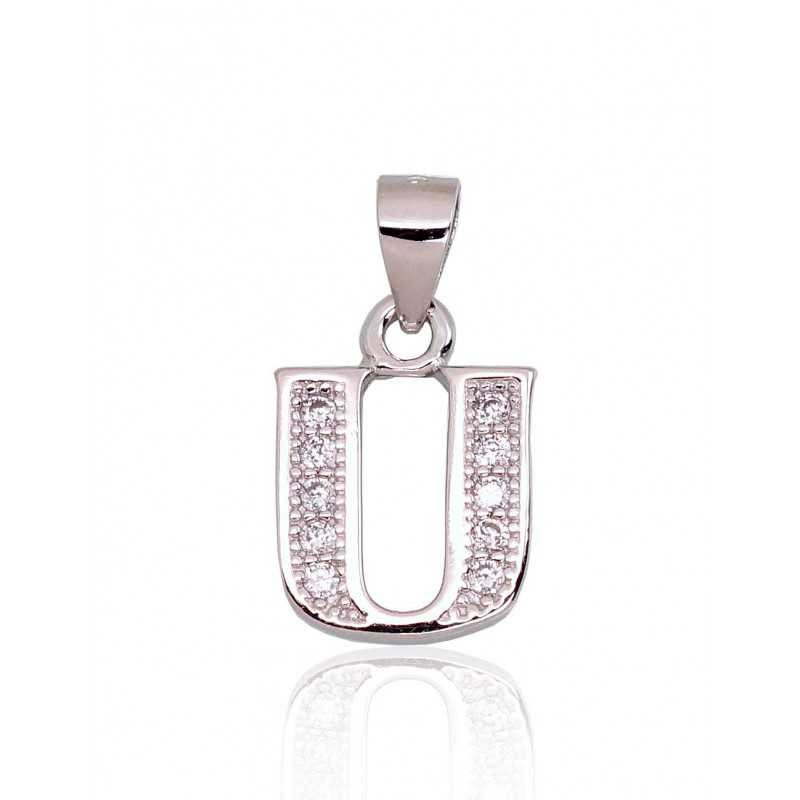 925° Silver pendant, Type: Letters, Stone: Zirkons , 2301851(PRh-Gr)_CZ