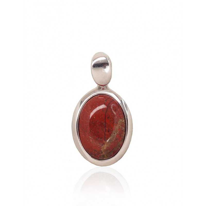 925° Silver pendant, Type: Women, Stone: Jasper , 2301857(PRh-Gr)_JA-BR