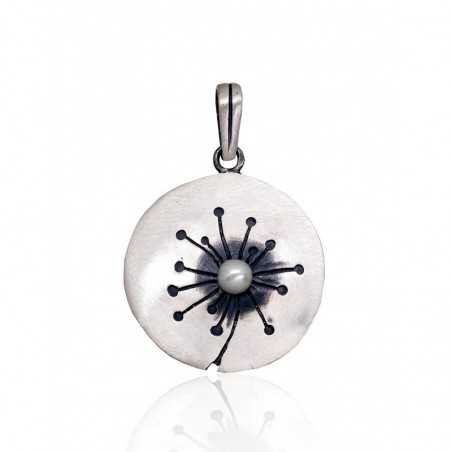 925° Silver pendant, Type: \"K-Exclusive\"  collection, Stone: Fresh-water Pearl , 2301869(Matt+POx-MattBk)_PE