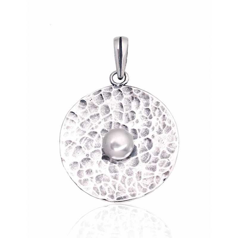 925° Silver pendant, Type: Women, Stone: Fresh-water Pearl , 2301884(POx-Bk)_PE