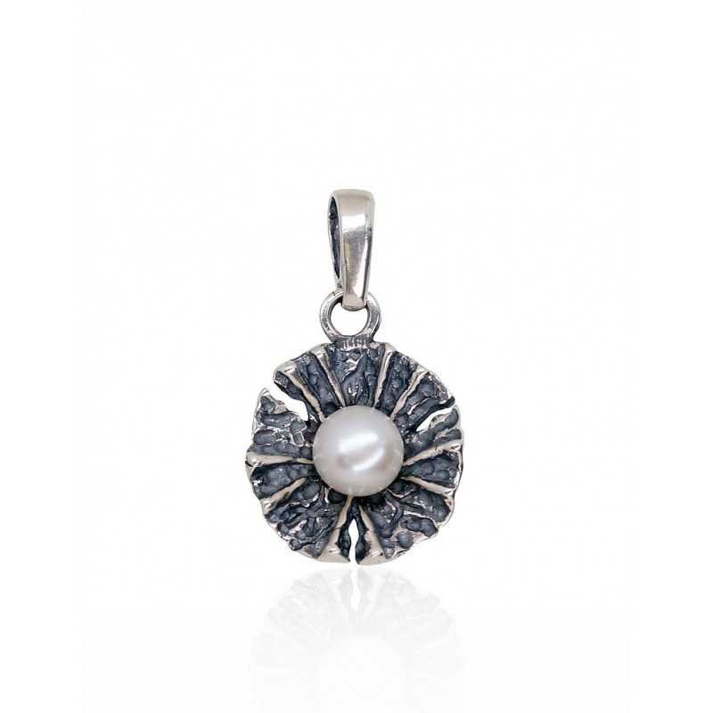 925° Silver pendant, Type: Women, Stone: Fresh-water Pearl , 2301889(POx-Bk)_PE