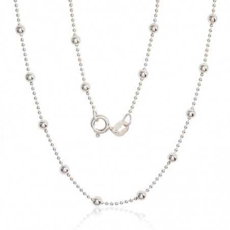 Silver chain Bead 1-3 mm