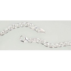 Серебряная цепочка Мона-лиза 4,9 мм , алмазная обработка граней