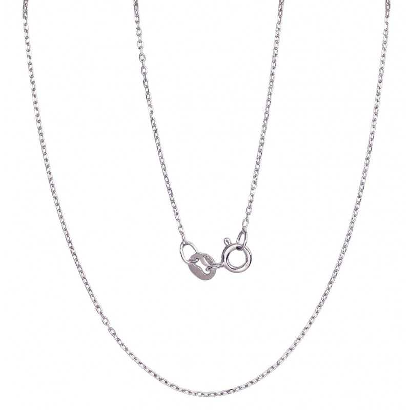 Silver chain Anchor 1 mm , diamond cut