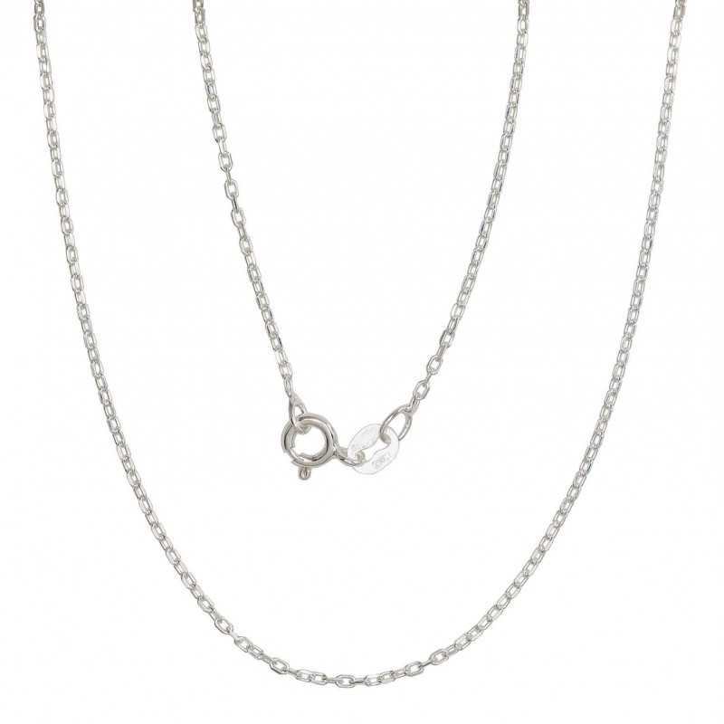 Silver chain Anchor 1 mm , diamond cut