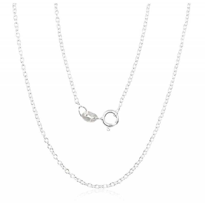 Silver chain Anchor round 1,1 mm