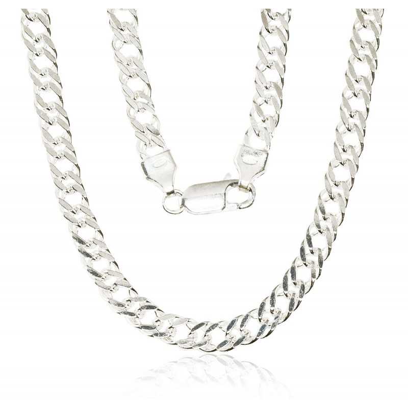 Silver chain Rombo 5.5 mm , diamond cut