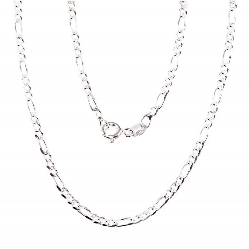 Silver chain Figaro 2,2 mm , diamond cut