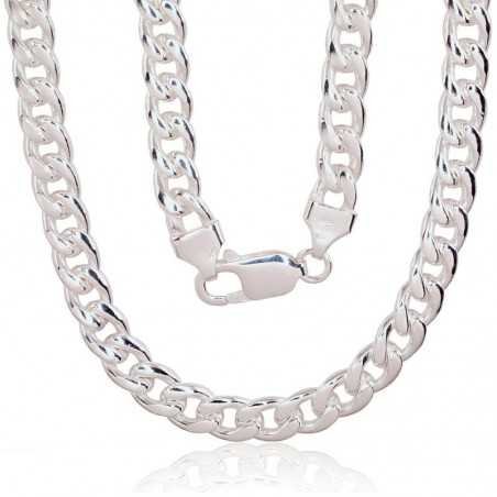 Silver chain Curb 7 mm