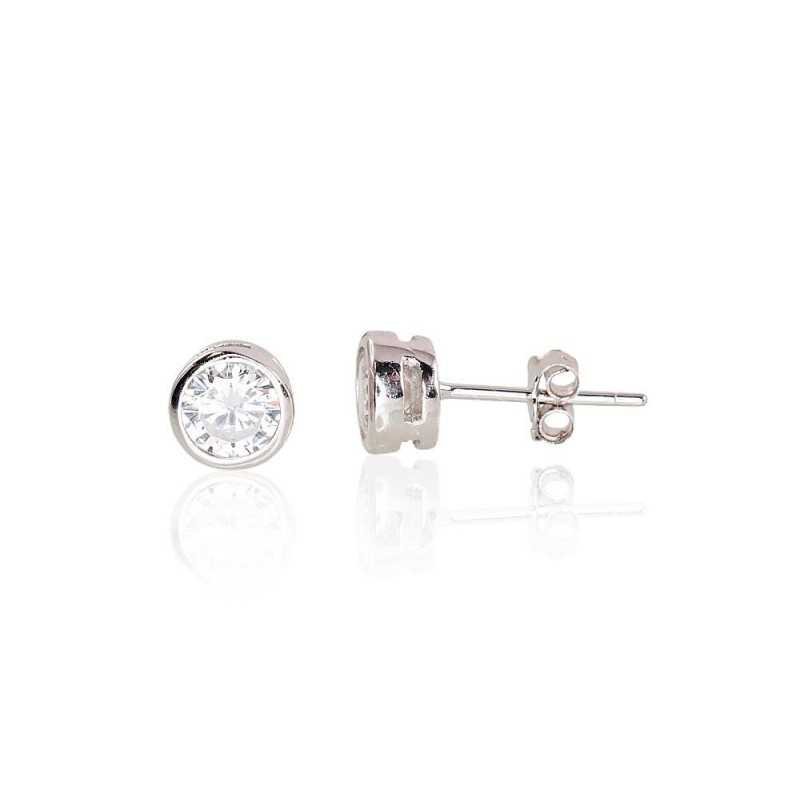 925° Silver Stud Earrings, , No stone, 2202992(PRh-Gr)_CZ