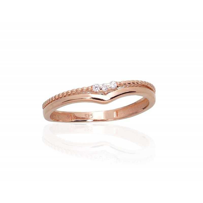 585° Gold ring, Stone: Zirkons , Type: Women, 1100987(Au-R)_CZ