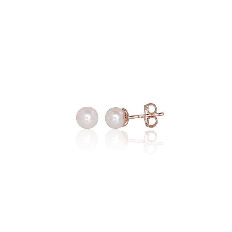 Gold classic studs earrings, 585°, Fresh-water Pearl , 1201059(Au-R)_PE