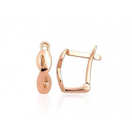 Gold earrings with english lock, 585°, No stone, 1201322(Au-R)