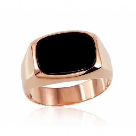 Gold ring, Rose gold, 585°, Onix , 1100674(Au-R)_ON