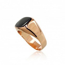 Gold ring, Rose gold, 585°, Onix , 1100674(Au-R)_ON