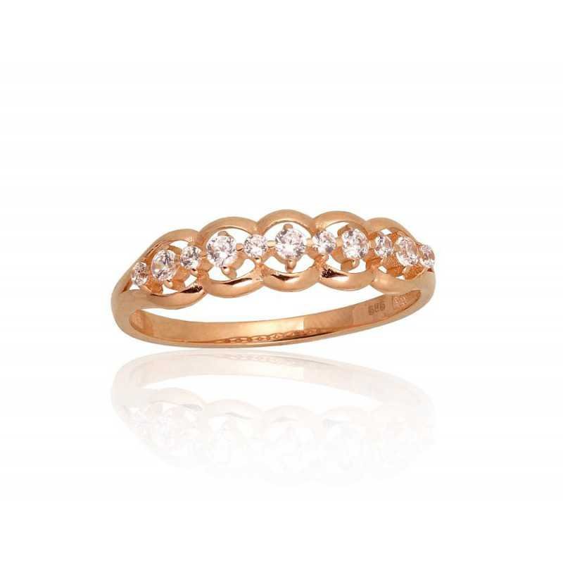 585° Gold ring, Stone: Zirkons , Type: Women, 1100953(Au-R)_CZ