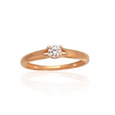 Gold ring, Rose gold, 585°, Zirkons , 1100954(Au-R)_CZ