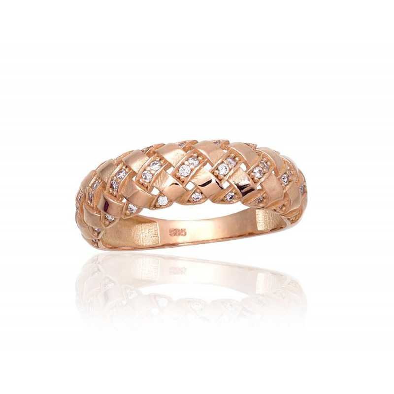 585° Gold ring, Stone: Zirkons , Type: Women, 1101003(Au-R)_CZ