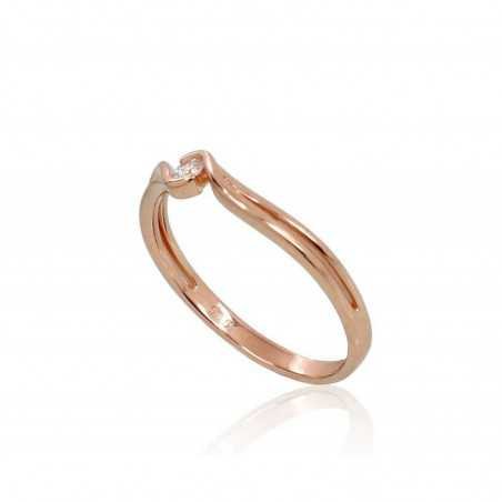 585° Gold ring, Stone: Diamonds, Type: With precious stones, 1100688(Au-R)_DI
