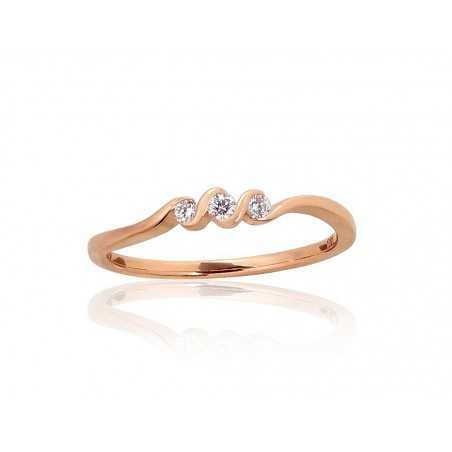 585° Gold ring, Stone: Diamonds, Type: With precious stones, 1101015(Au-R)_DI
