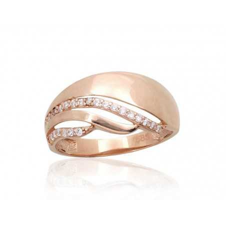 585° Gold ring, Stone: Zirkons , Type: Women, 1101012(Au-R)_CZ