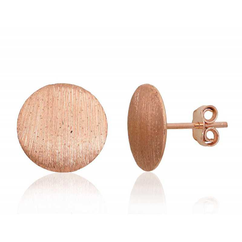 Gold classic studs earrings, 585°, No stone, 1201369(Au-MattR)