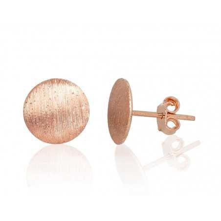Gold classic studs earrings, 585°, No stone, 1201396(Au-MattR)