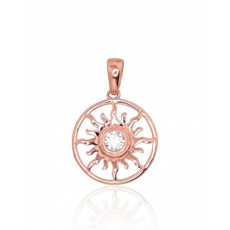 Gold pendant, 585°, Rose gold, Zirkons , 1300771(Au-R)_CZ