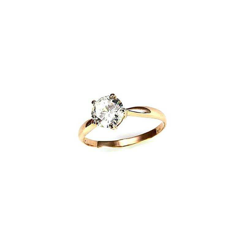 Gold ring, Rose gold, 585°, Zirkons , 1100010(Au-R)_CZ