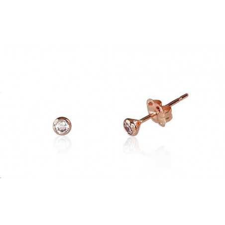 Gold classic studs earrings, 585°, Zirkons , 1200439(Au-R)_CZ