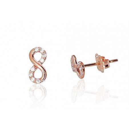 Gold classic studs earrings, 585°, Zirkons , 1200837(Au-R)_CZ