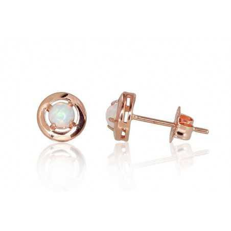 Gold classic studs earrings, 585°, Opalit , 1200949(Au-R)_OP